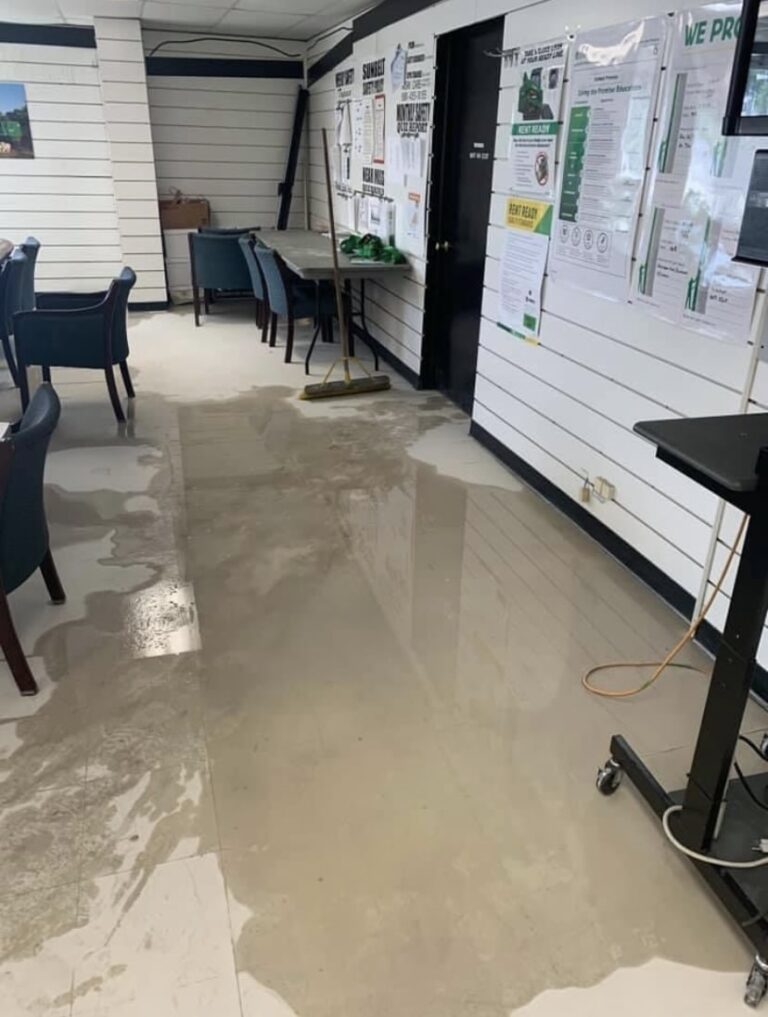 flood in commercial building